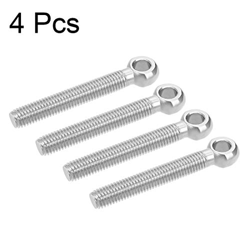 Image of uxcell M10 x 70mm 304 Stainless Steel Machine Shoulder Lift Eye Bolt Rigging 4pcs