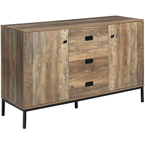 HOMCOM Industrial Sideboard with Drawers Cover