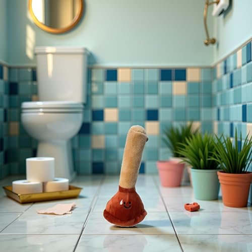 Image of 1Pc Plunger Keychain Pendant,Unique Toilet Plunger Soft Keychain for Backpack Decoration or Gifts,Decorate Car Keys, Wallets, Handbags, Keys, Figures Stuffed Animals and