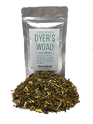 Dyer's Woad (Isatis Tinctoria) - Natural Blue Dye for Textile Dyeing - Also Known As Glastum and Asp of Jerusalem - Net Weight: 1 Oz / 28.3 Grams