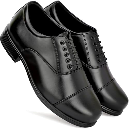 Image of Men's Formal Oxford Shoes, Classic Lace-Up Business Footwear for Comfortable Office Wear Shoes for Professional and Daily Use