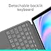 Logitech Combo Touch iPad Air 13-inch (M2 & M3)(2024 & 2025) Keyboard Case - Detachable backlit keyboard with kickstand, comfortable typing, multi-use mode, QWERTY UK English Layout - Grey