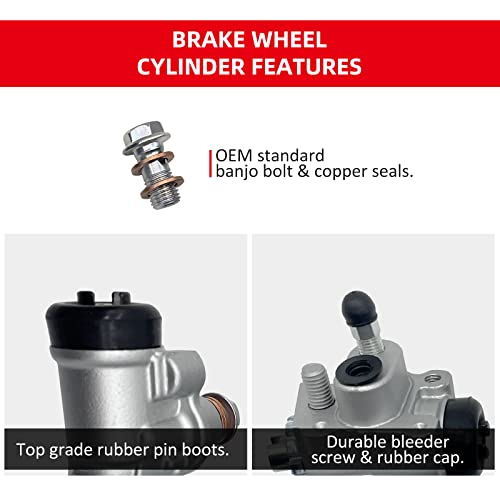 Front Brake Wheel Cylinders For Honda Trx350 Rancher 350 2000-2003 (Left&Right All 4 Kit) Trx350Fe/Trx350Fm/Trx350Te/Trx350Tm, Oem# 45310-Hc5-006 45330-Hc5-006 #TOP3