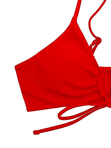 Image of Meetall Women's High Cut String Triangle Bikini Set Swimsuits Sexy Bathing Suits 2 Piece