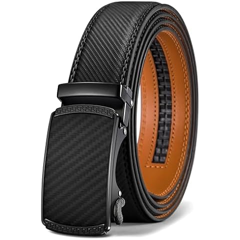 BULLIANT Men's Belt, Slide Ratchet Belt For Gift Men Dress Pant Shirt Oxfords,Trim To Fit(Black,38"-44" Waist Adjustable) Cover