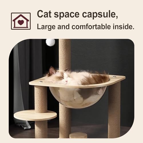 Árbol para Gatos Grande 24.7in con Casa y Rascador miniatura 6