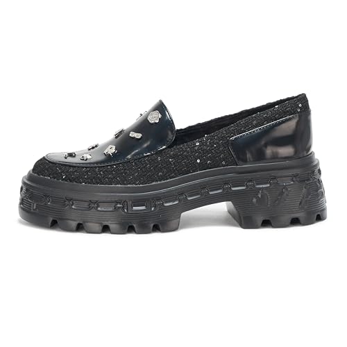 Image of Karl Lagerfeld Women's Lylah Lug Sole Platform Loafer with Pins