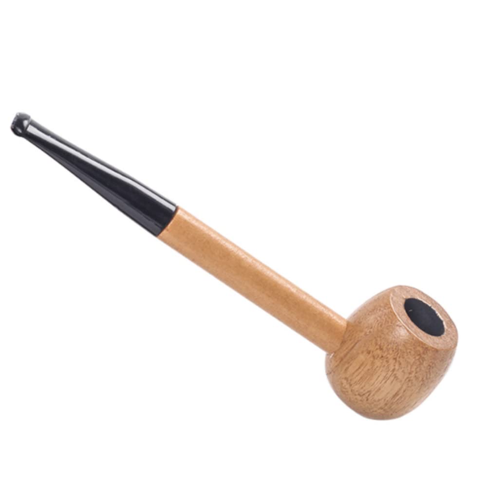 Timeshunall Smoking Pipe, 2 Pcs Tobacco Pipe Handmade Wooden Pipe Cigarettes to Smoke Perfect Beginner Pipe Smoke Tube for Smokers Gifts