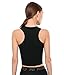 Nike Women's One Fitted Dri-Fit Crop Tank, Black/White, Medium