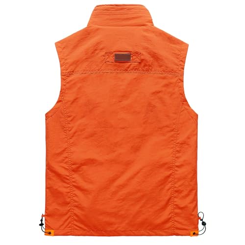 Image of Hixiaohe Mens Lightweight Vest Outerwear Casual Summer Outdoor Travel Vest for Hiking Fishing Golf Photo Work with Pockets