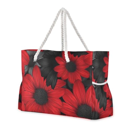 Sac fourre tout resistant au sable marguerites pour femme
