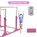 Costzon Double Horizontal Bars, Junior Gymnastic Training Parallel Bars w/ 11-Level 38-55