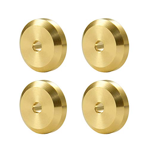COOWOO Extended Wheel Weight Hex Hub Adapters Upgrade Parts for 1/24 SCX24 RC Crawler Cars (Set of 4) - Brass, Precision CNC Machined, Enhanced Stability, Traction, and Durability