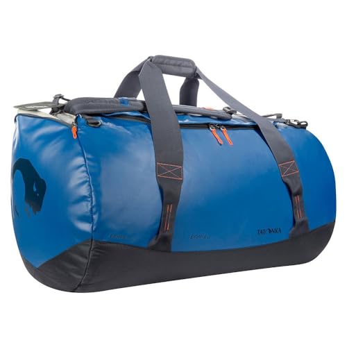 Tatonka Reisetasche Barrel XL (110 Liter) - Wasserfeste Tasche aus LKW-Plane mit Rucksackfunktion und großer Reißverschluss-Öffnung - 110l Rucksacktasche - robust und pflegeleicht (blue)