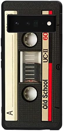 Reocahoo Designed for Google Pixel 6 Pro(2021) Case, Cassette Tape Retro Vintage 80s 90s Music Mixtape Pattern for Google Case Women Men,Soft Silicone Cool Anti-Shock Case for Google
