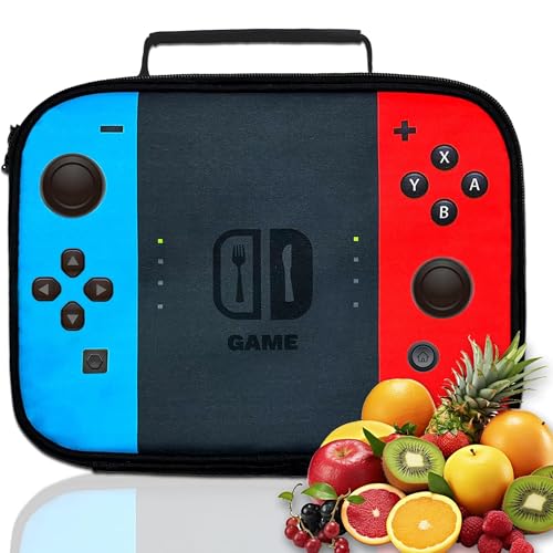 YOZIRIBO Boys Lunch Bags, Gamer Lunch Bag for Kids Boys, Video Game Lunch Box, Reusable Lunch Boxes, Large Capacity Tote Bag for School, Work, Picnic,...