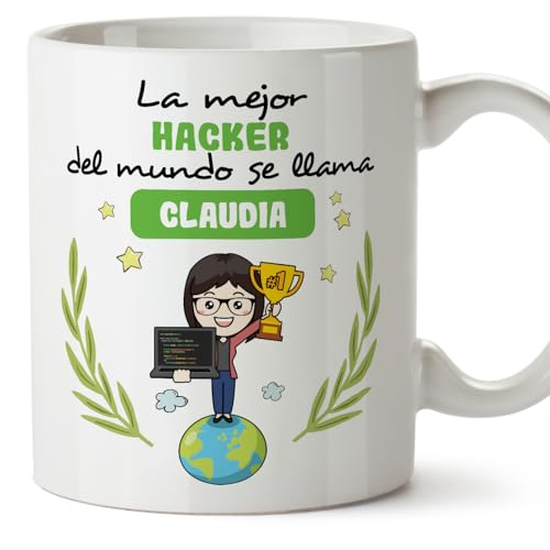 MUGFFINS Tazas Personalizadas para HACKER mujer - En Español -