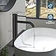 FORIOUS Wasserhahn Bad, Waschtischarmatur Hoch Waschbecken Armaturen in Schwarz mit Auslaufhöhe 190 MM High,Einhebelmischer Mischbatterie für Waschbecken Waschtisch Badezimmer, Gäste-WC