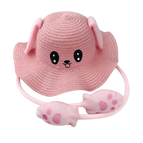 BESPORTBLE Breathable Fishing Hat with Rabbit Headgear Summer Sunscreen Cap for Boys and Watermelon Red for