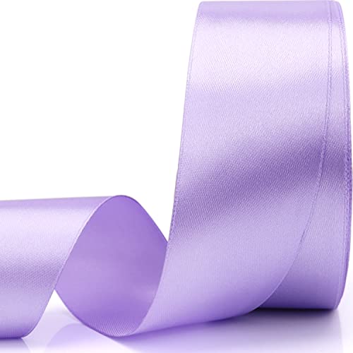 Nsilu 1-1/2 inch, Light Purple Ribbon for Gift Wrapping 50 Yards Perfect Wedding Party Wreath Sewing DIY Hair Accessories Decoration Floral Hair Balloons Other Projects