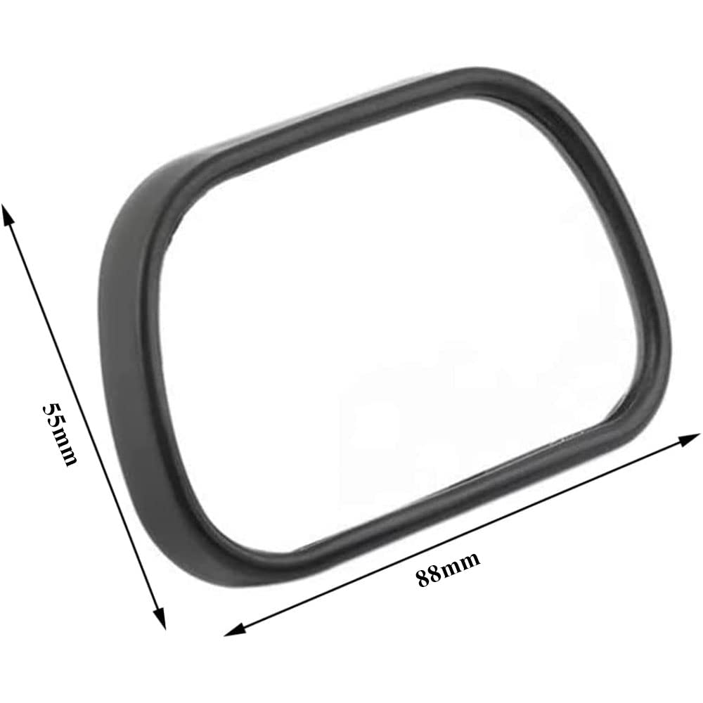 Car Baby Mirror,Baby Safety Car Mirror,88mm×55mm,Rear Seat Baby Mirror,for Infants,Children,Children,Rear Seat Passengers(Black) - Image 2