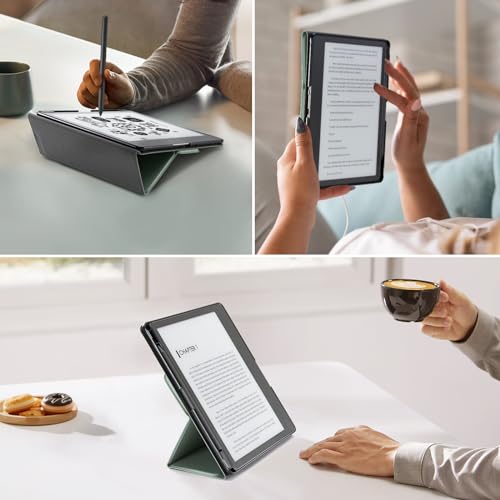 Image of CoBak Stand Case for Kindle Scribe - Premium Folio Leather Cover with Pen Holder, Auto Sleep /Wake - Compatible with 10.2 Inch Kindle Scribe (2022 /2024 Release) | Premium