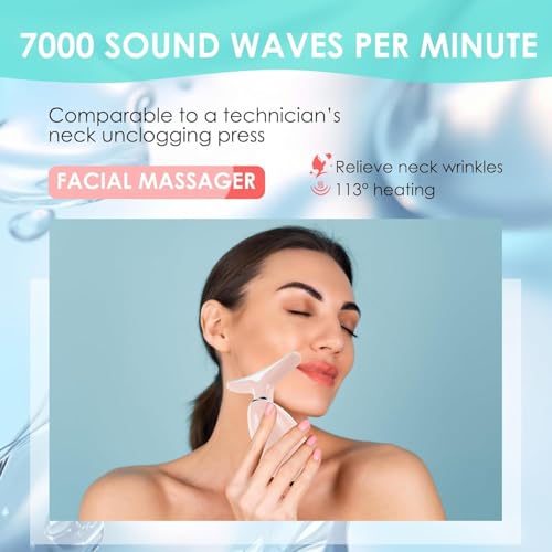 Image of Facial Massager Red-Light-Therapy-for-Face and Neck, Face ๐ฒ culpting Wand with 7 Color (Bright Pink)