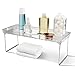 madesmart Clear Stacking Shelf - Large | CABINET COLLECTION | Organizer for Cabinet or Counter | Collapsible Legs for Storage | Non-slip Rubber Feet |