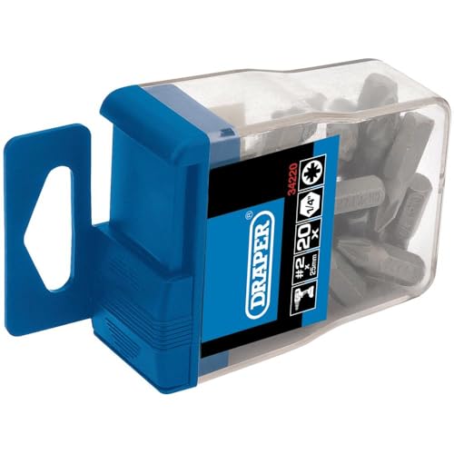 Image of Draper Pozi Screwdriver Bit PZ2 25mm Pack of 20