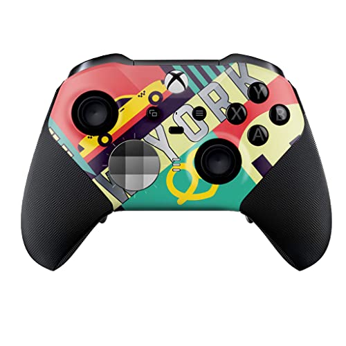 New York Customised Wireless Controller for Elite by BCB. Original Elite Series 2 Controller Compatible with X-box One/Series X &amp; S. Customized with Water Transfer Printing (Not a Skin)