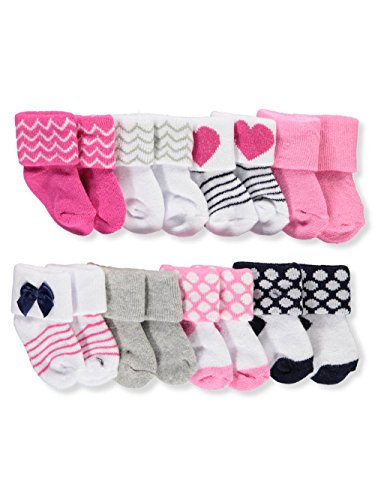 Image of Luvable Friends Baby 8 Pack Newborn Socks