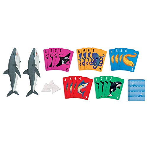 Mudpuppy Chomp Champ Game From Fun Twist On The Classic Game Of Spoons, Includes 40 Cards, 4 Shark Tiles, 30 Shark Tooth Tokens & Instructions, Perfect Addition To Family Game Night, Ages 5+ #TOP1