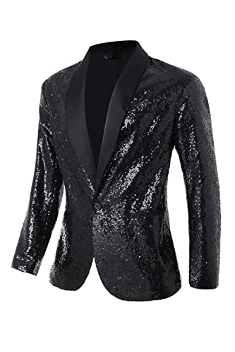 Coucoland Sequin Blazer Men-Tuxedo Jacket Sequin Suit Men Sport Coats4