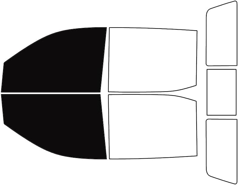 Rvinyl Window Tint Kit Compatible with Chevrolet Silverado 2019-2025 4 Door Crew Cab - Black 5% - Single Ply No Bubble Film - Do it Yourself Vehicle Front Precut Kit