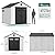 YITAHOME 8x10ft Outdoor Resin Storage Shed with Floor, 544 cuft Waterproof Garden Shed with Lockable Door, Windows & Vents, Plastic Tool Storage for Patio Furniture, Lawnmower, and Bike Storage, Gray