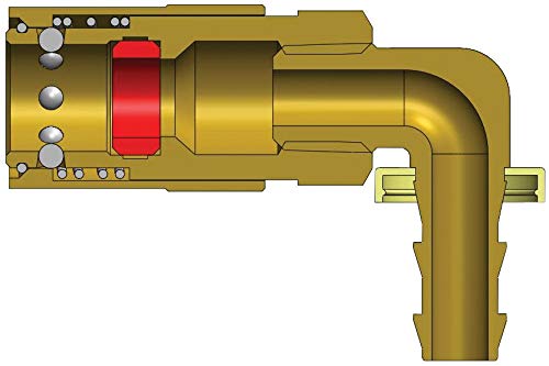 Dixon 3CM9B3-B-E 3/8" Mold Cplr, 3/8" P-Loc 90 Unval Brass (200206-3)