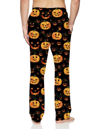 TUONROAD Mens Christmas Pyjama Jogger 3D Pattern Loose Lounge Sleepwear Leisure Pajama Pant2