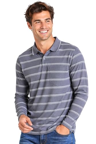 Image of SANE ORIGINALS Full Sleeves Textured Polo Tshirt for Men with Pocket || Long Sleeves Collar and Pocket T-Shirt for Men