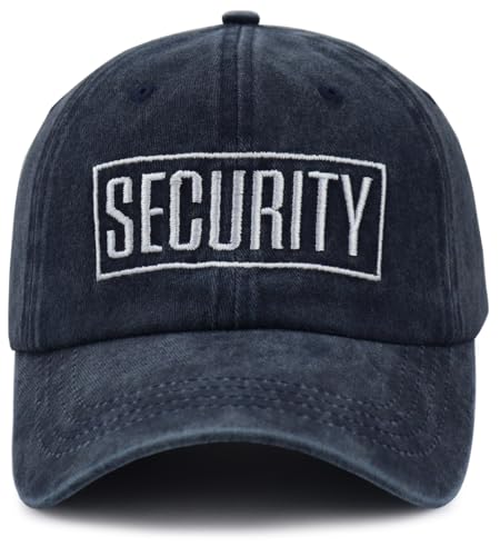 Image of Security Hat for Men Women, Adjustable Embroidered Cotton Baseball Cap