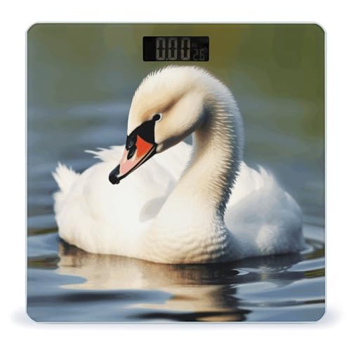 Báscula digital de baño con cristal templado y pantalla LCD miniatura 1