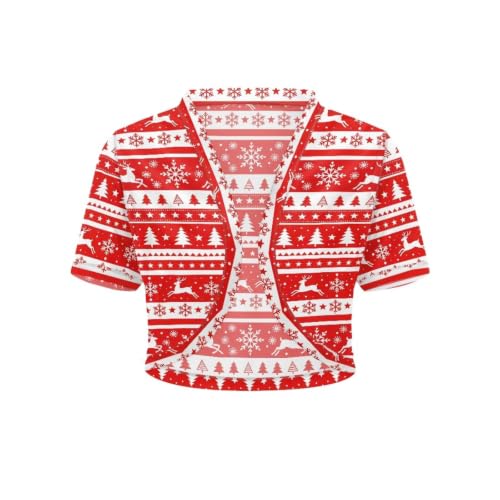 Image of Womens Short Sleeve Bolero Shrug Open Front Knit Cropped Cardigan Shoulder Cover for Dress Cute Casual Knit Cover Up