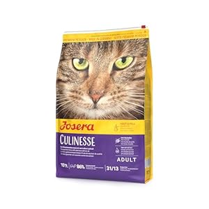 JOSERA Culinesse (1 x 10 kg) | Adult | Premium Trockenfutter für ausgewachsene wählerische Katzen | Lachs & Geflügel | gut verträglich | moderater Fettgehalt | weizenfrei | Katzenfutter | 1er Pack
