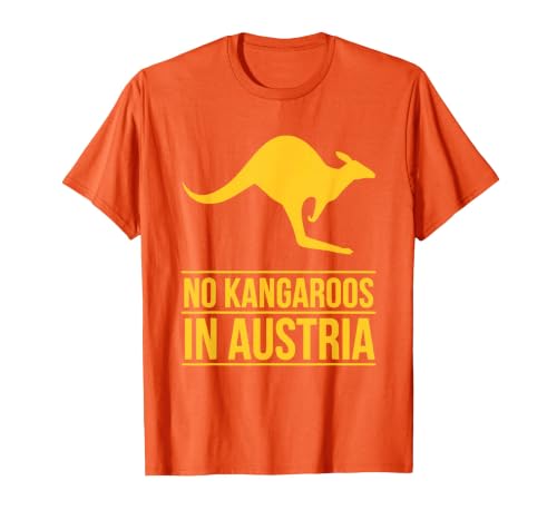 No Kangaroos in Austria T-Shirt T-Shirt, Men, Orange, Large