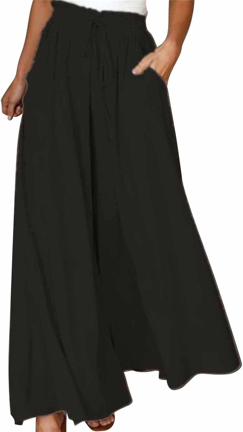 Pantalon En Velours Pour Femme, Taille Haute, Jambe Large, Décontracté, Cordon De Serrage, Pantalon De Survêtement En Velours Avec Poches, Pantalon De