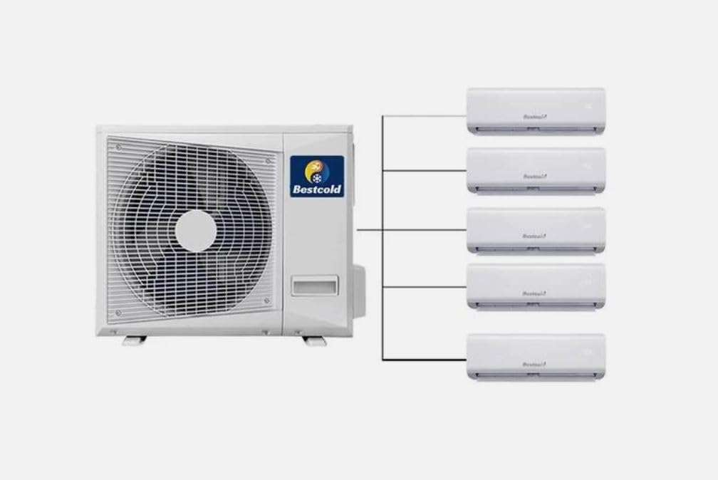 42000BTU Inverter Solare Multi 9k Zone Split Condizionatore d'aria e riscaldatore - 5 zone