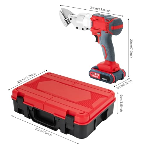 600W Metal Shear Hand-held Cutting Machine Tool Electric Cutter for Iron Aluminum Stainless Steel,11.8x 3.2x 7.9in, 1300r/min,Two-speed Adjustment - Thumbnail 2