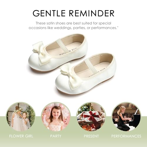 Image of Felix & Flora Toddler Flower Girl Dress Shoes - Girl Ballet Flats Party School Shoes Wedding
