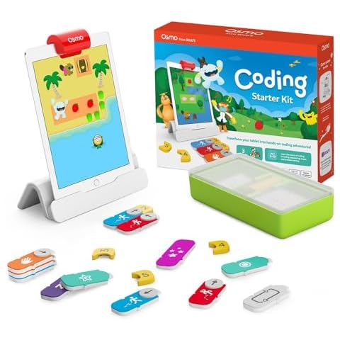 Osmo - Coding Starter Kit for iPhone & iPad-3 Educational Learning Games-Ages 5-10+ Learn to Code, Basics Puzzles-STEM Toy-Logic, Fundamentals(Osmo iPad/iPhone Base Included) Cover