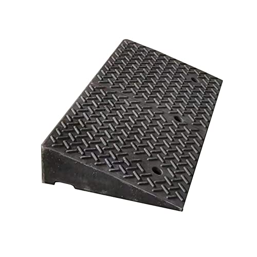 Loading Ramps, Threshold Ramp, Rubber Curb Ramps, Heavy Duty Driveway Curb Ramp with Stable Grid Structure Non-Slip Texture for Sidewalk Cars RV Trucks Shed Access B