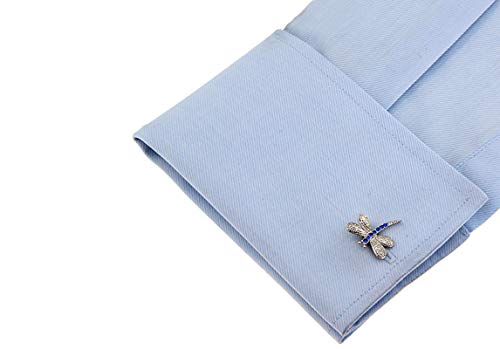 Set De Mancuernillas Daesar Para Hombre Diseño Libélula Azul miniatura 4